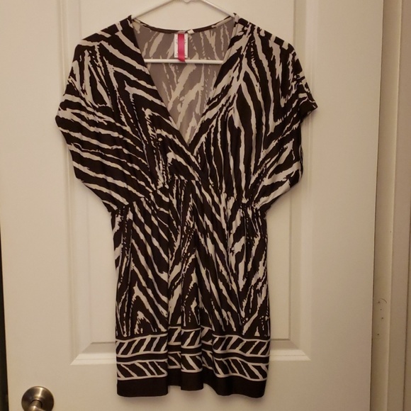 unknown Tops - Brown and cream tunic unknown Tops - Brown and cream tunic